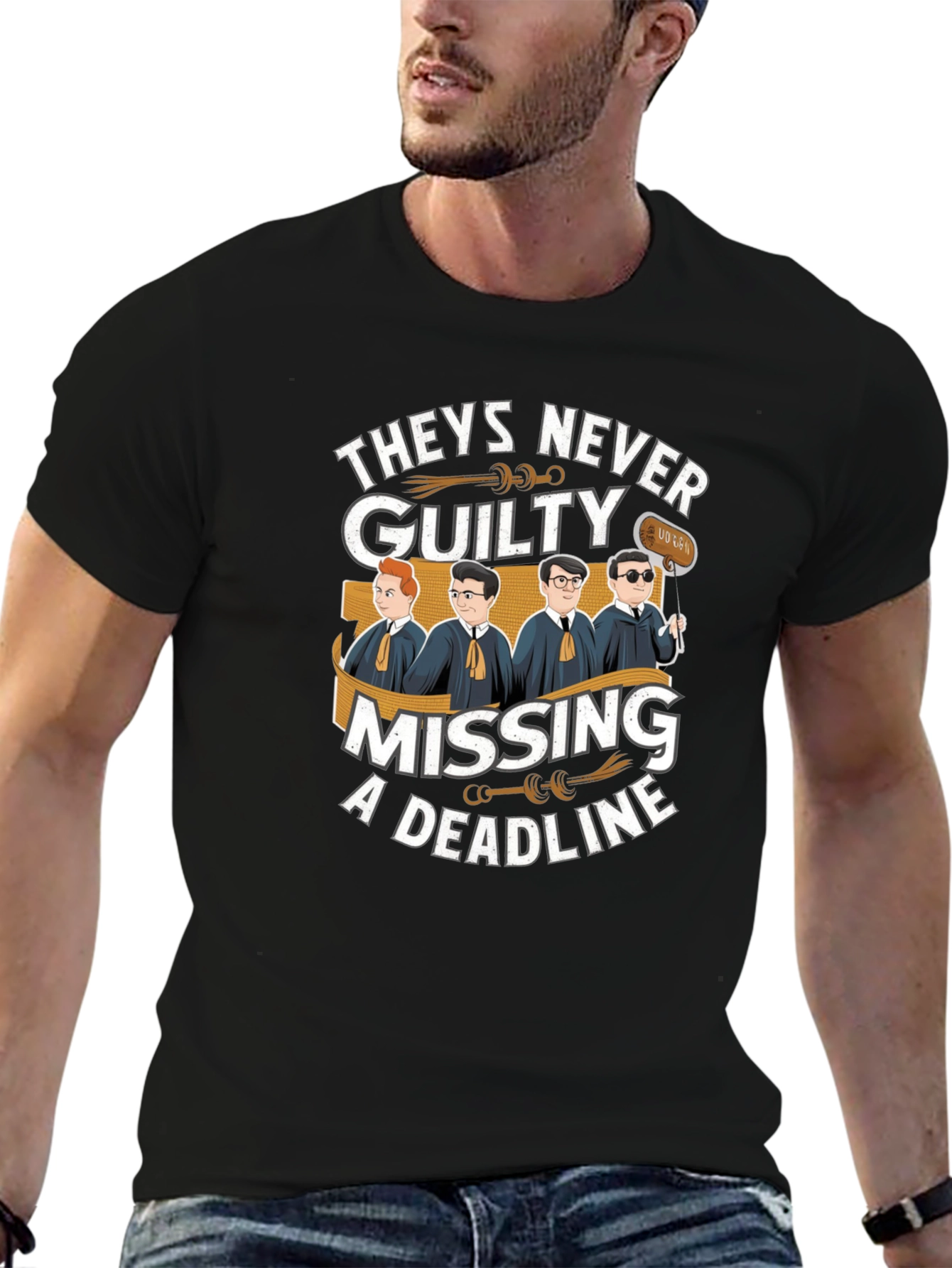 Lawyer Humor Graphic T-Shirt - Theyre Never Guilty