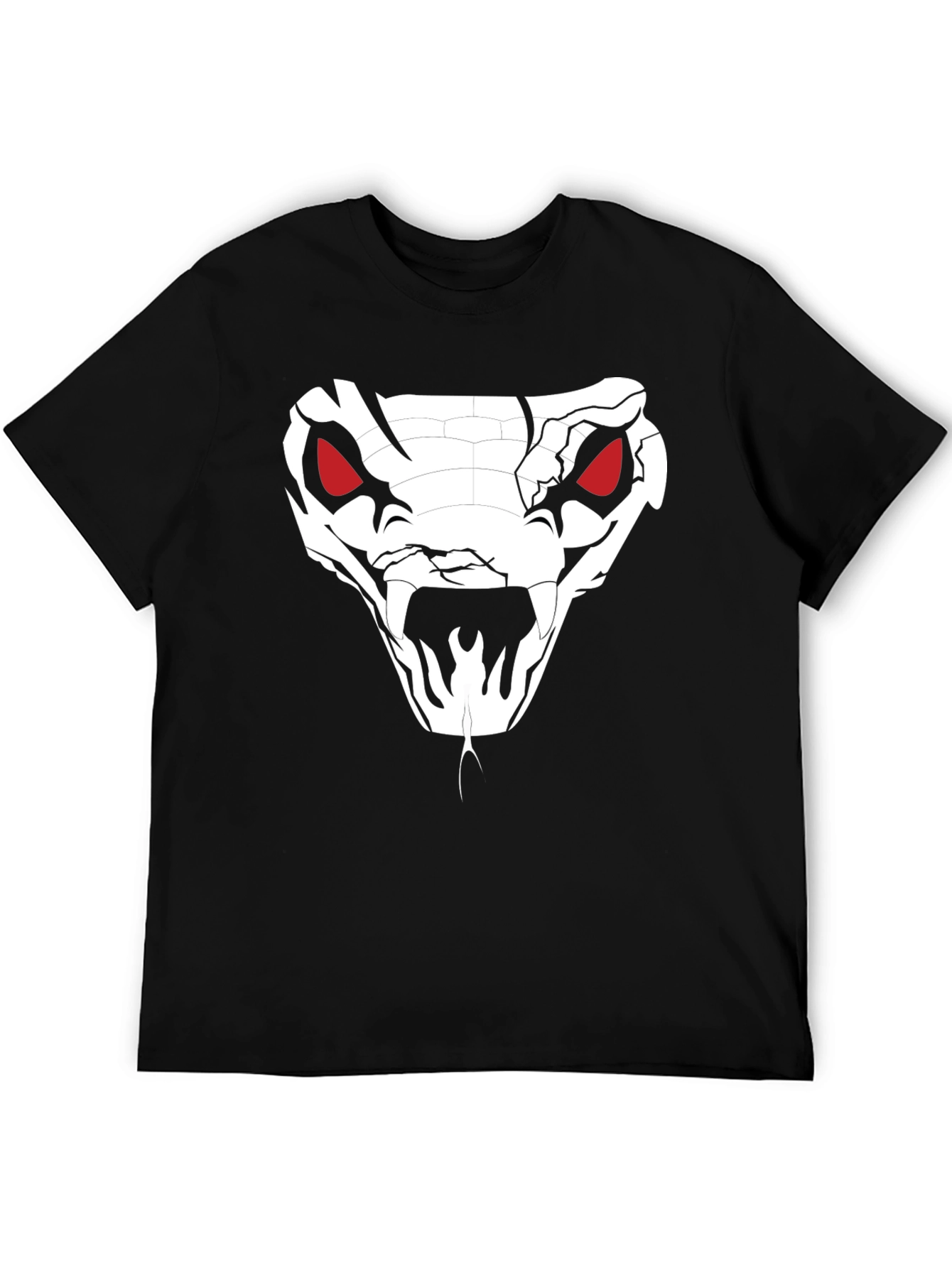 Mens Black T-Shirt - Snake Graphic Tee