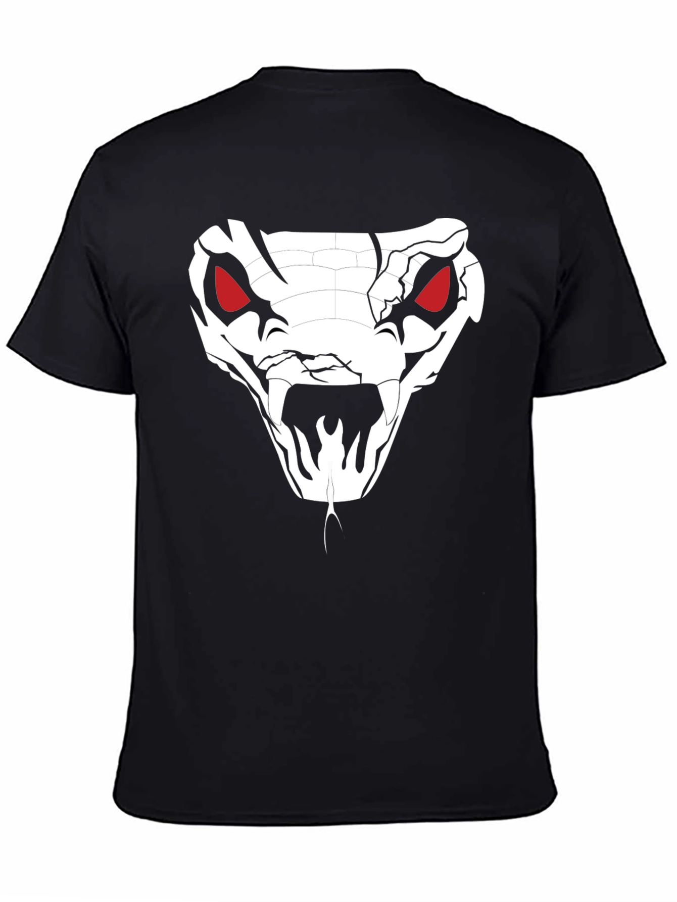 Mens Black T-Shirt - Snake Graphic Tee