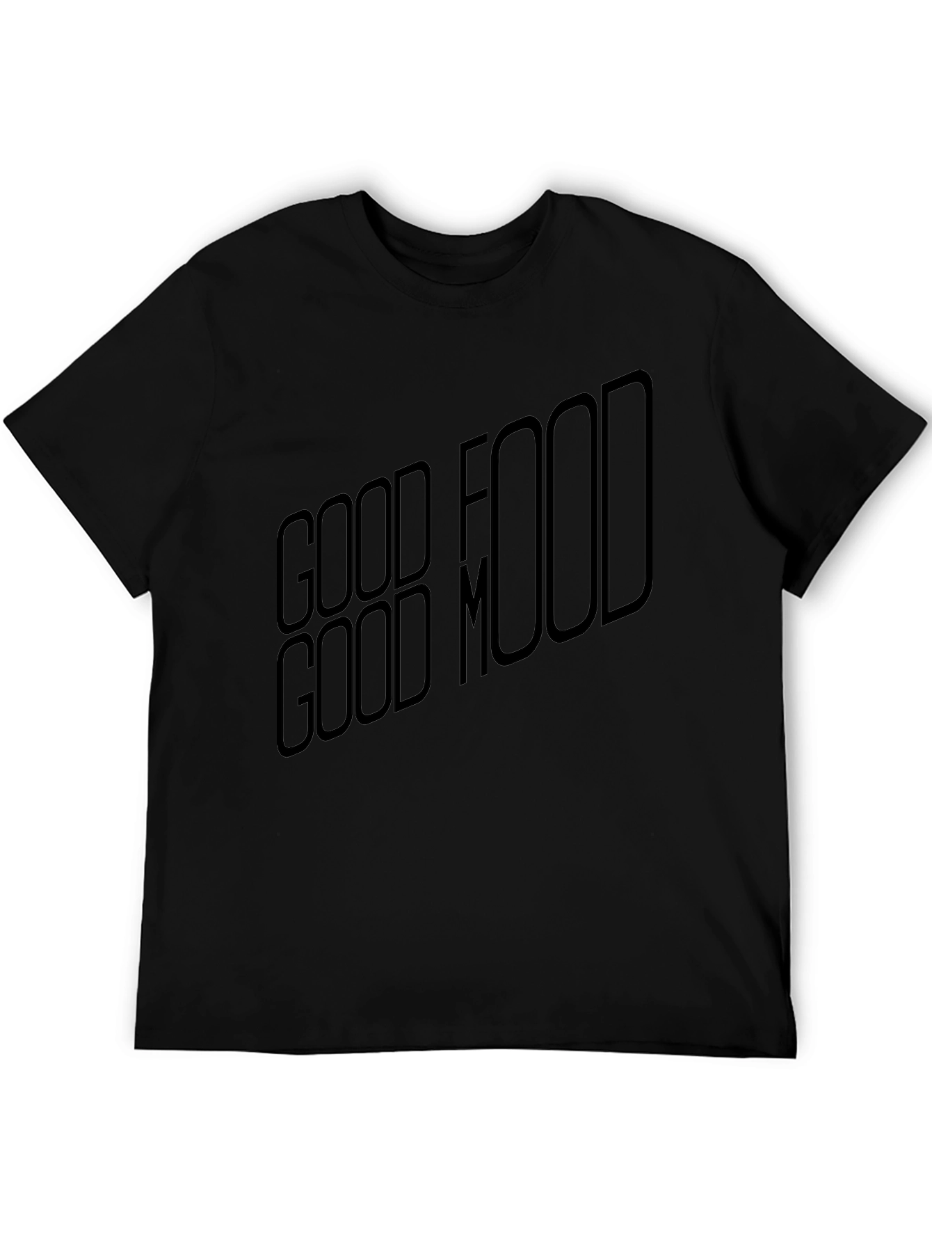 Good Food Good Mood Black T-Shirt