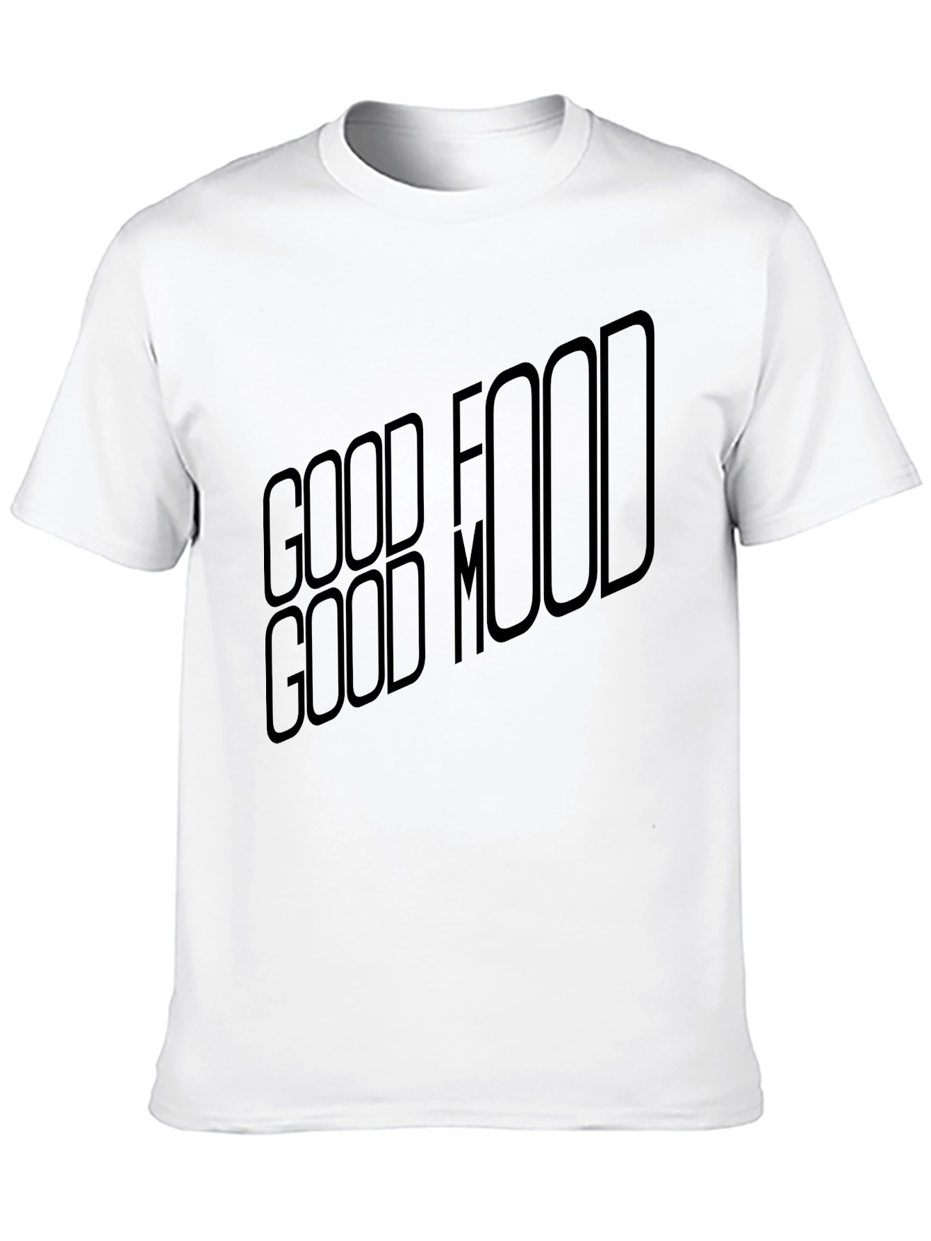 Good Food Good Mood Black T-Shirt