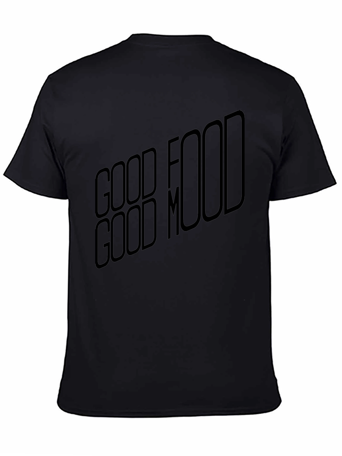 Good Food Good Mood Black T-Shirt