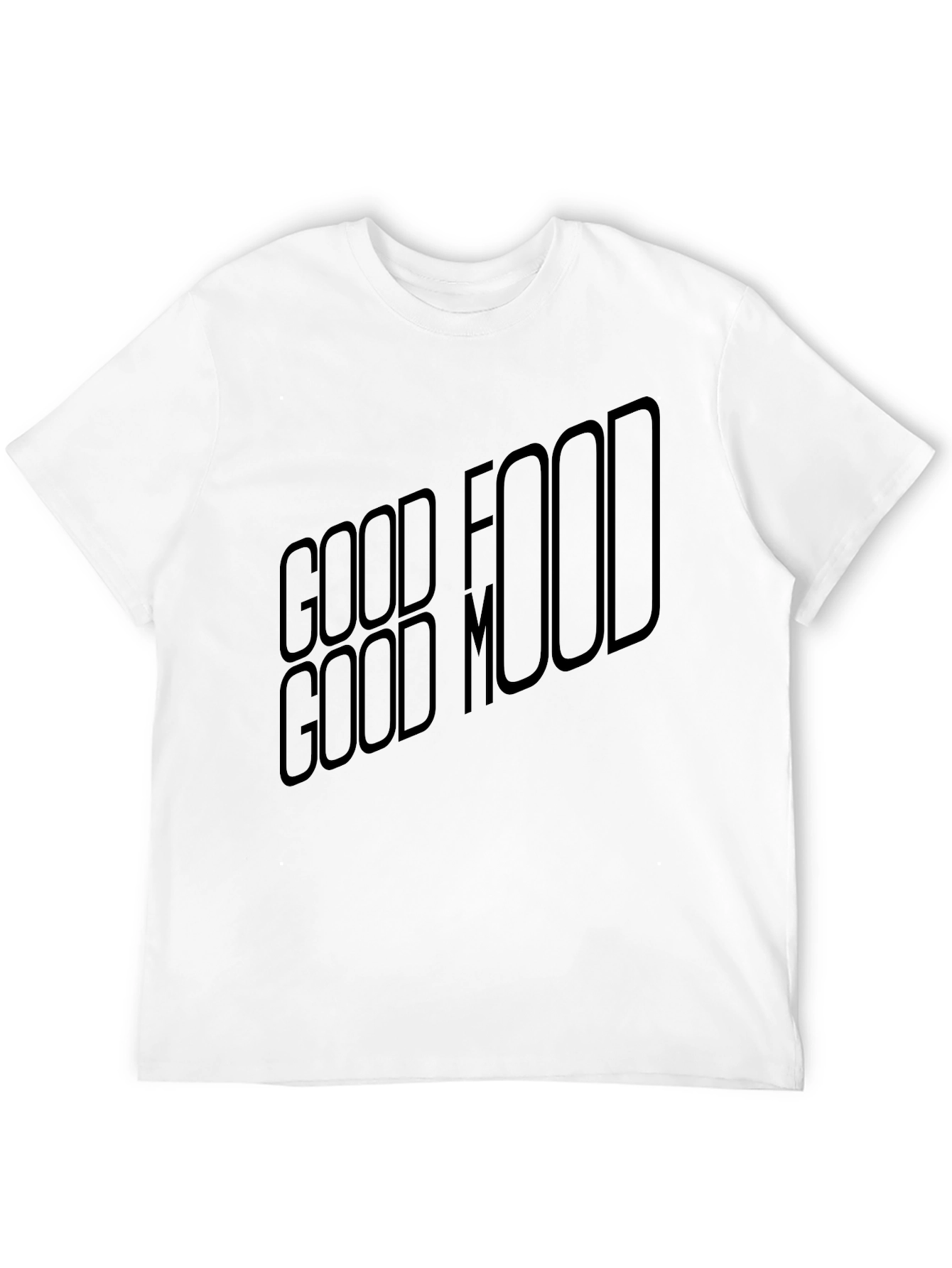 Good Food Good Mood Black T-Shirt