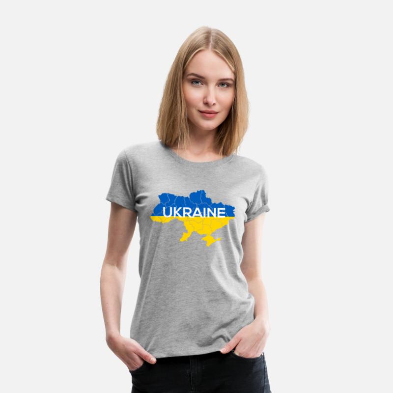 Ukraine Map Ukrainian Patriot Blue Yellow Flag Nat