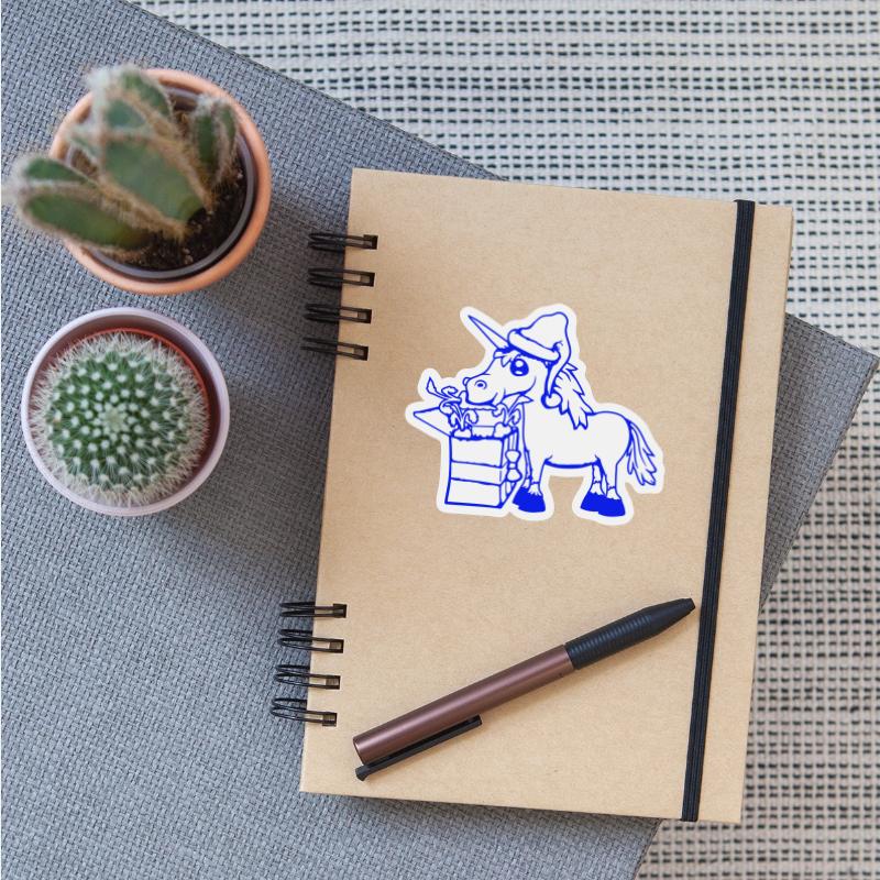 Unicorn Christmas Santa Claus Gifts Present Hat