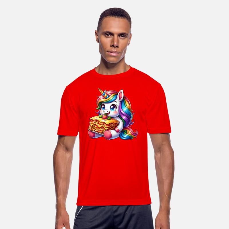 Unicorn Enjoys Italian Lasagna