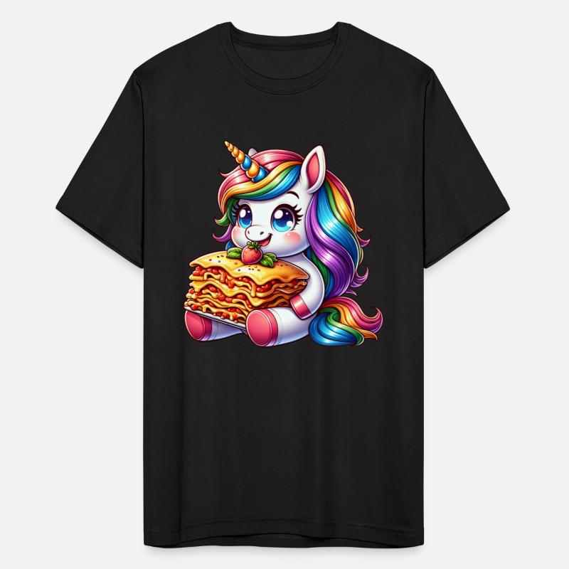 Unicorn Enjoys Italian Lasagna