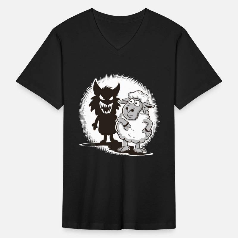 Unique Comic Sheep and Wolf Shadow for a Sheep