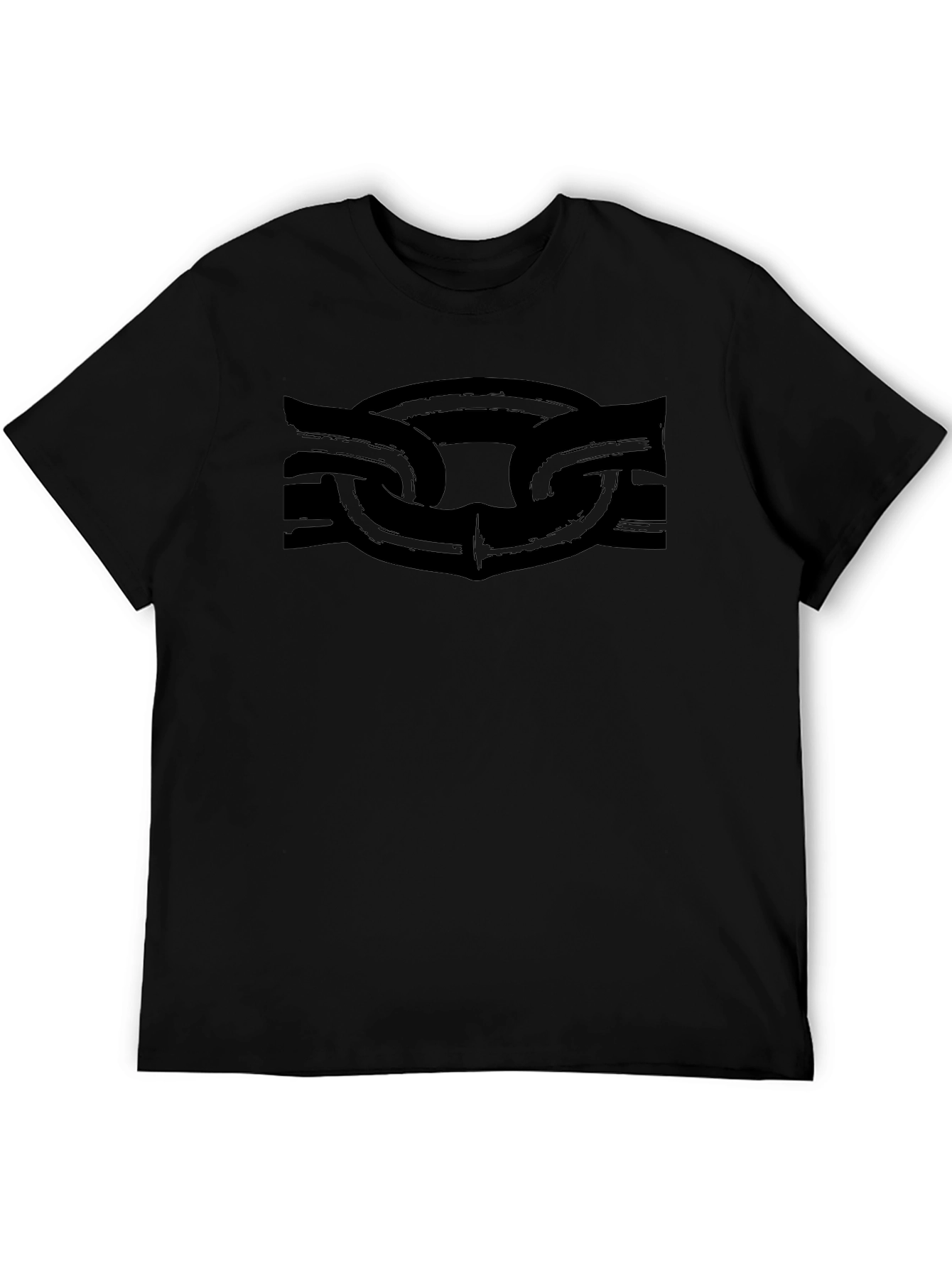 Black Chain Graphic T-Shirt - Edgy Style