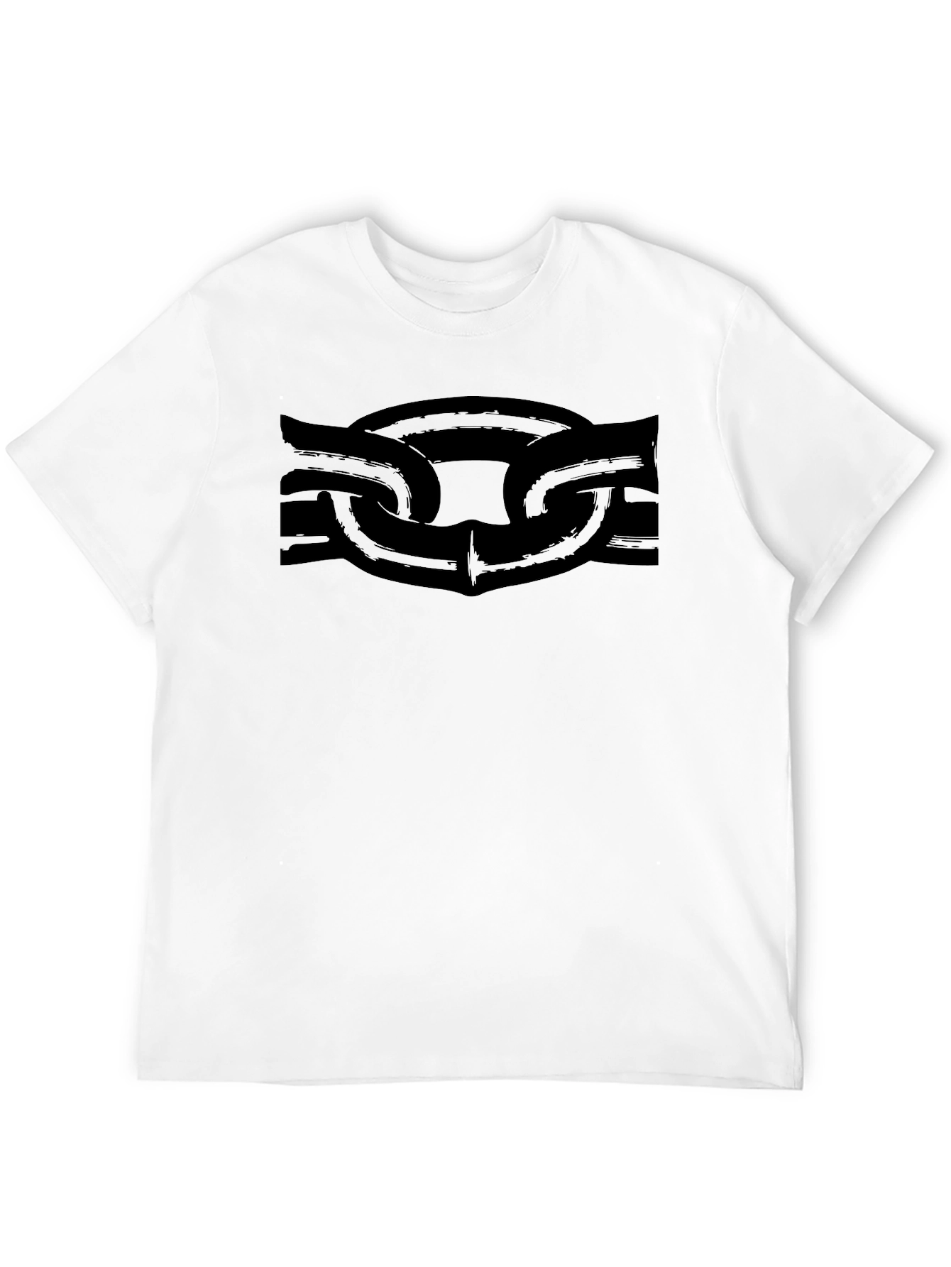Black Chain Graphic T-Shirt - Edgy Style