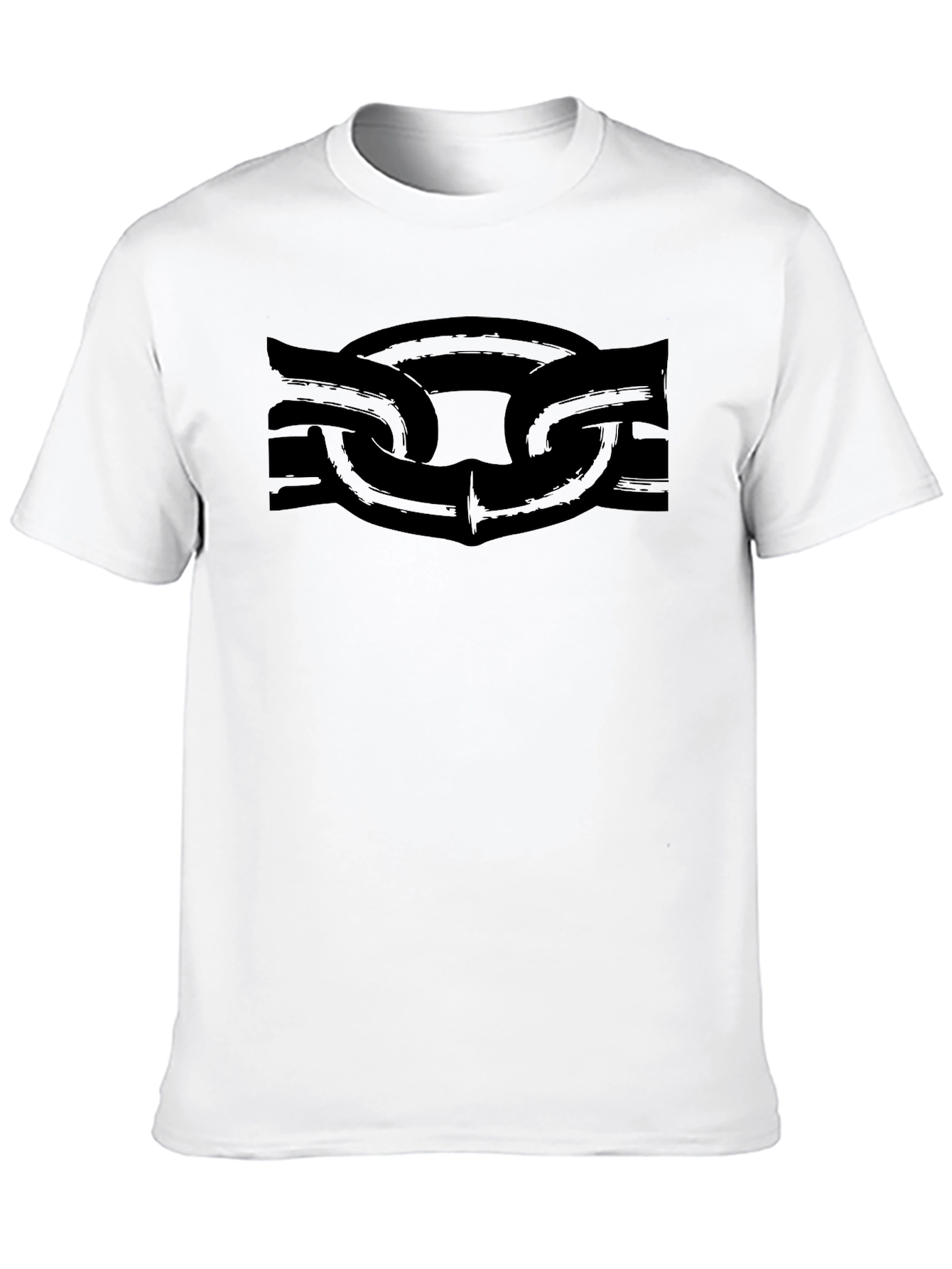 Black Chain Graphic T-Shirt - Edgy Style