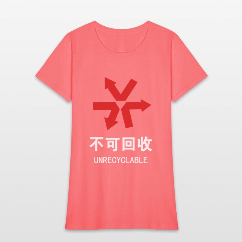 Unrecyclable ~ Chinese Language Hanzi Sign