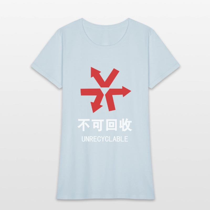 Unrecyclable ~ Chinese Language Hanzi Sign