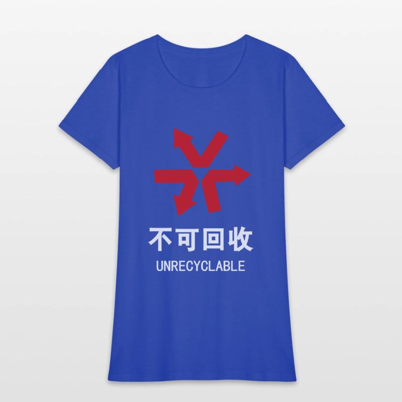 Unrecyclable ~ Chinese Language Hanzi Sign