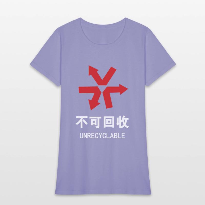 Unrecyclable ~ Chinese Language Hanzi Sign
