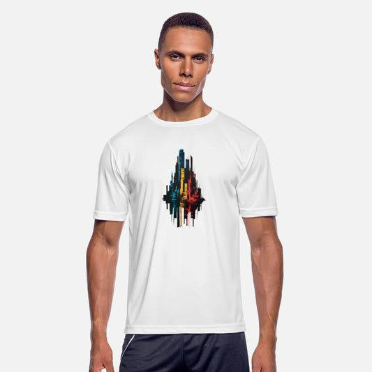 Urban Spectrum Skyline Lithograph Colorful