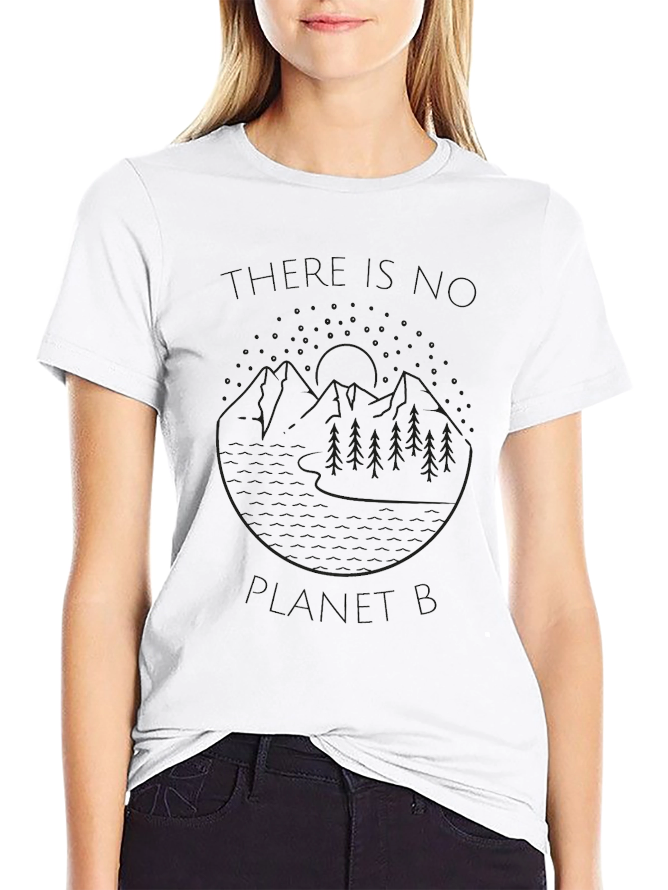 Eco-Friendly Black T-Shirt - No Planet B