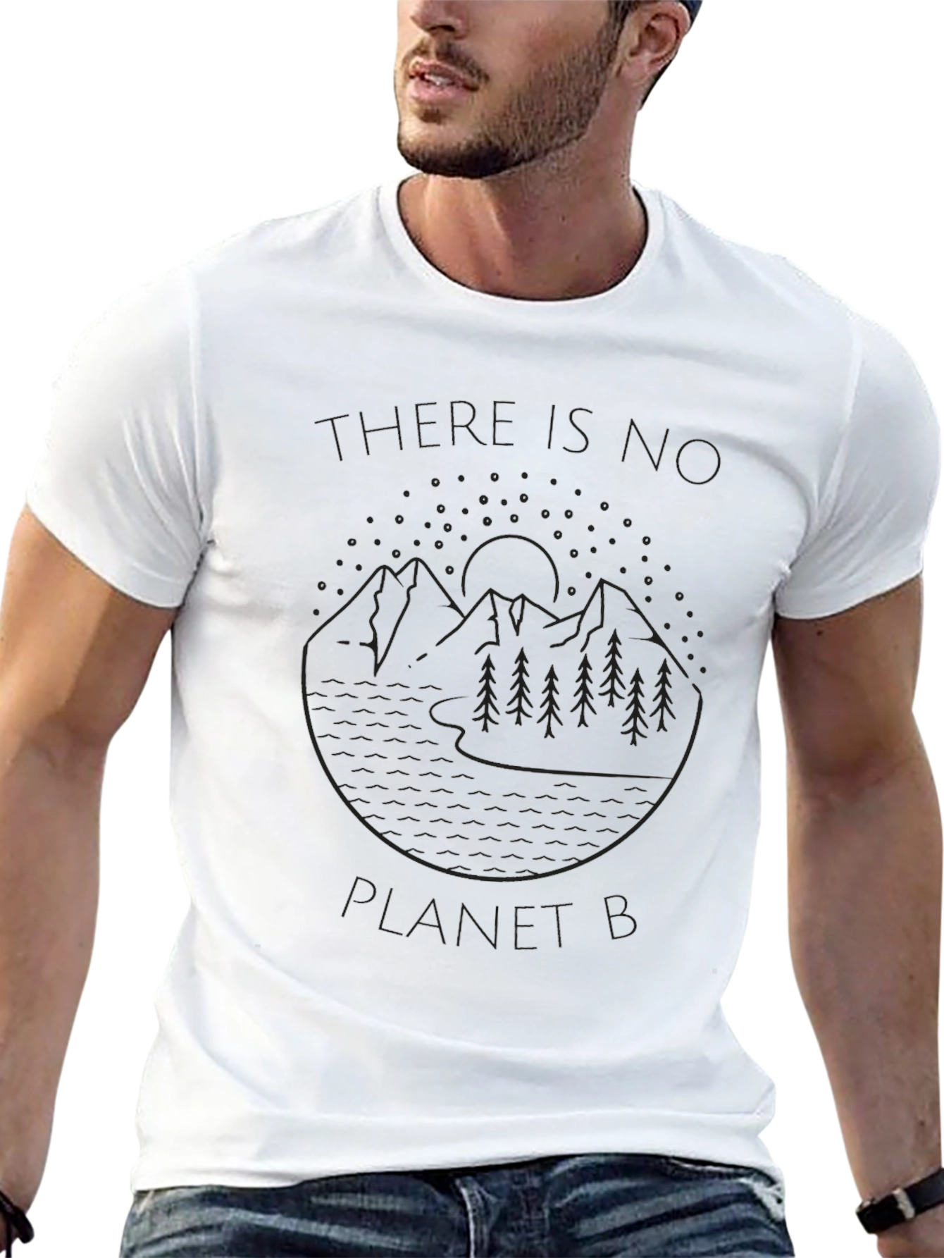 Eco-Friendly Black T-Shirt - No Planet B