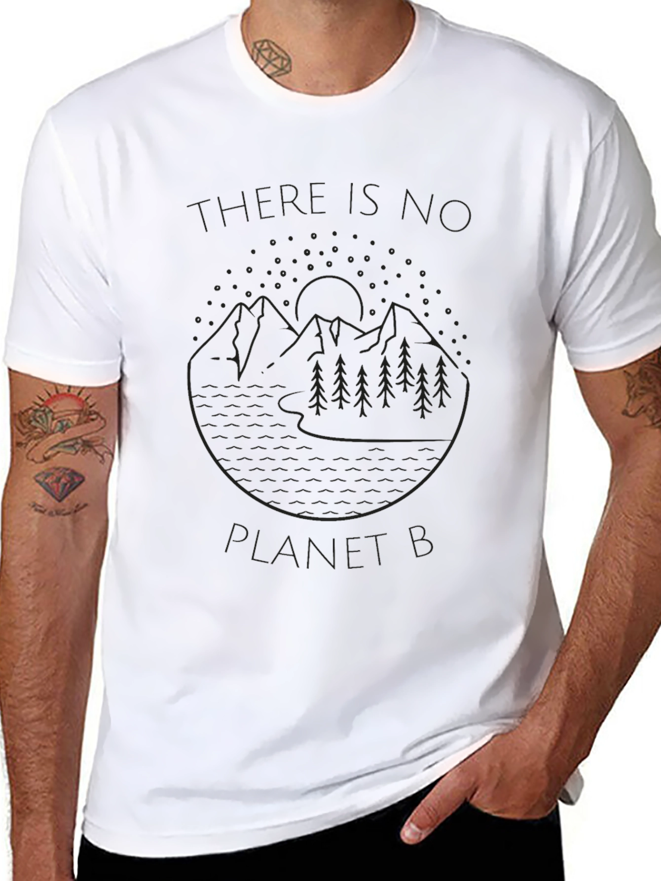 Eco-Friendly Black T-Shirt - No Planet B