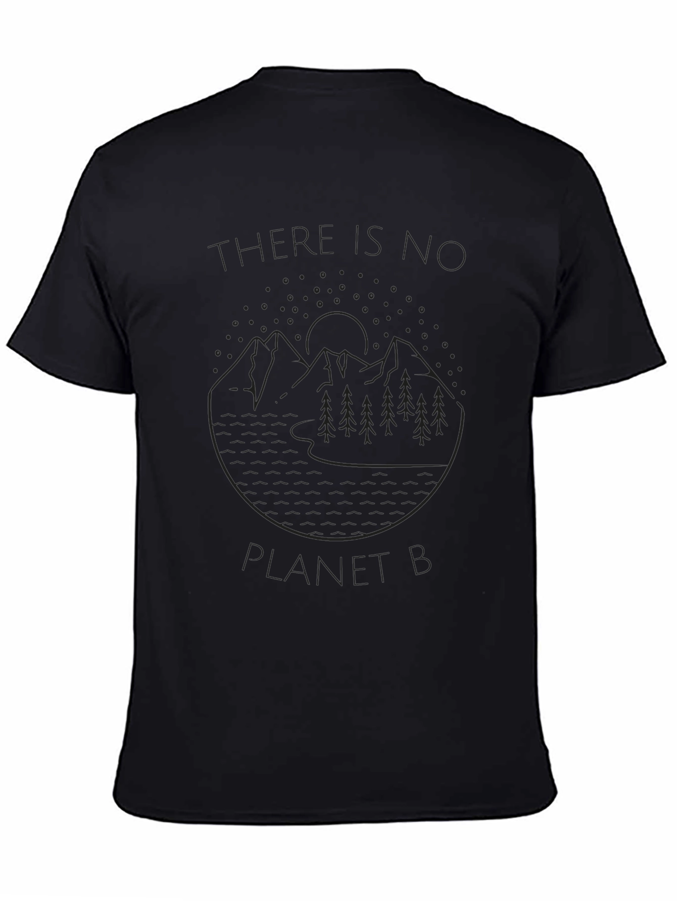 Eco-Friendly Black T-Shirt - No Planet B