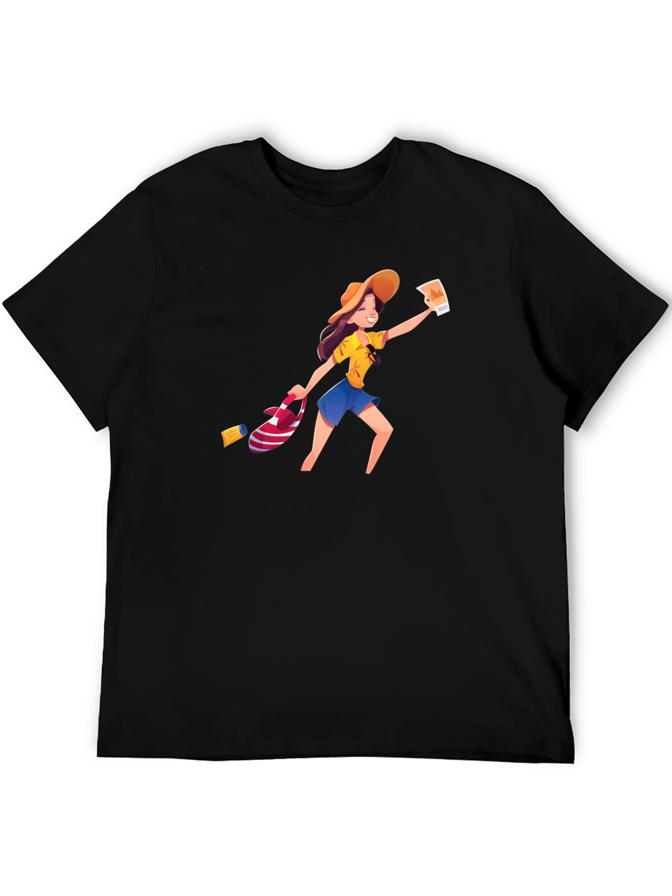 Fun Tourist Graphic Tee - Black Unisex