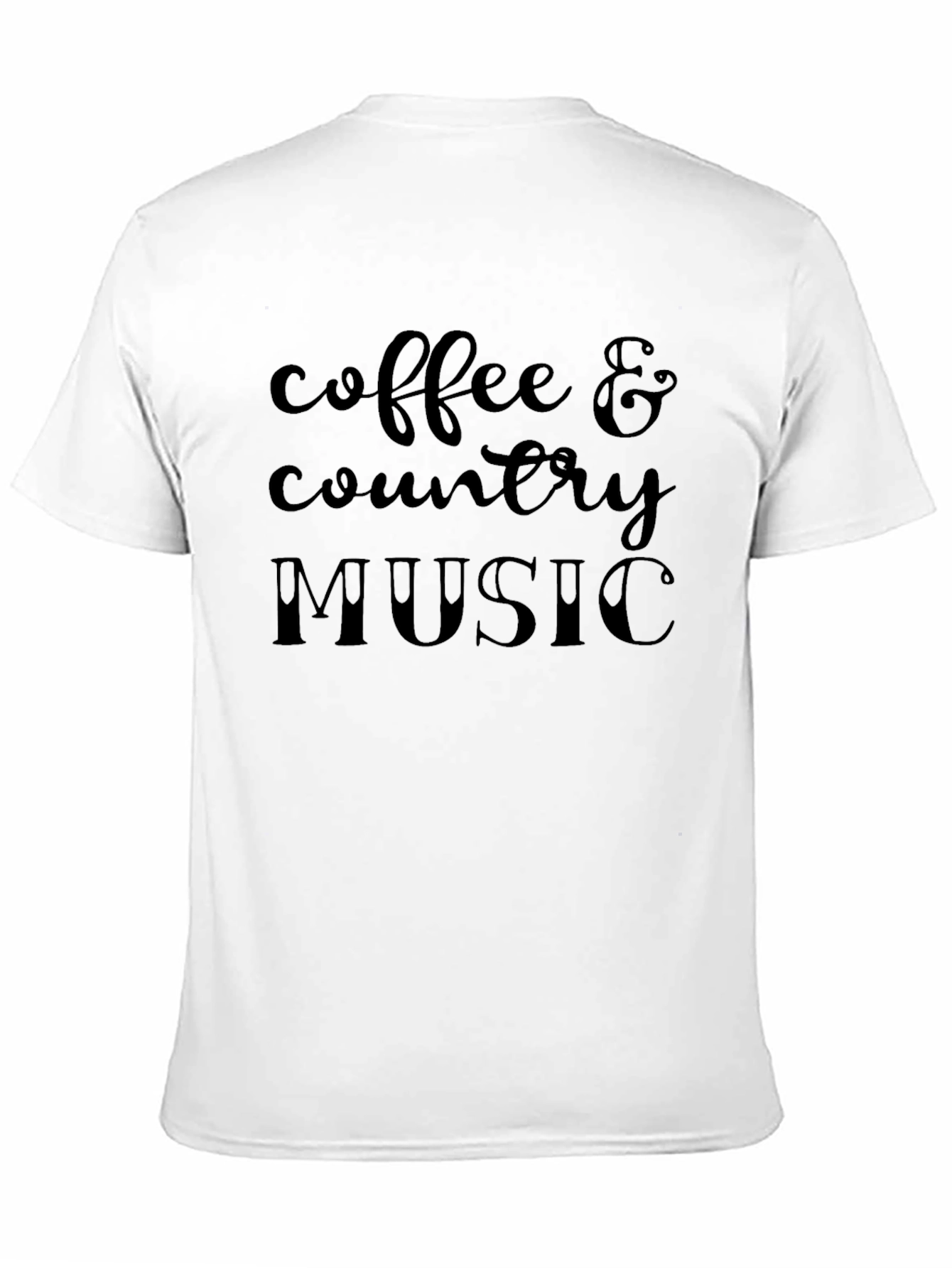 Coffee & Country Music Black T-Shirt