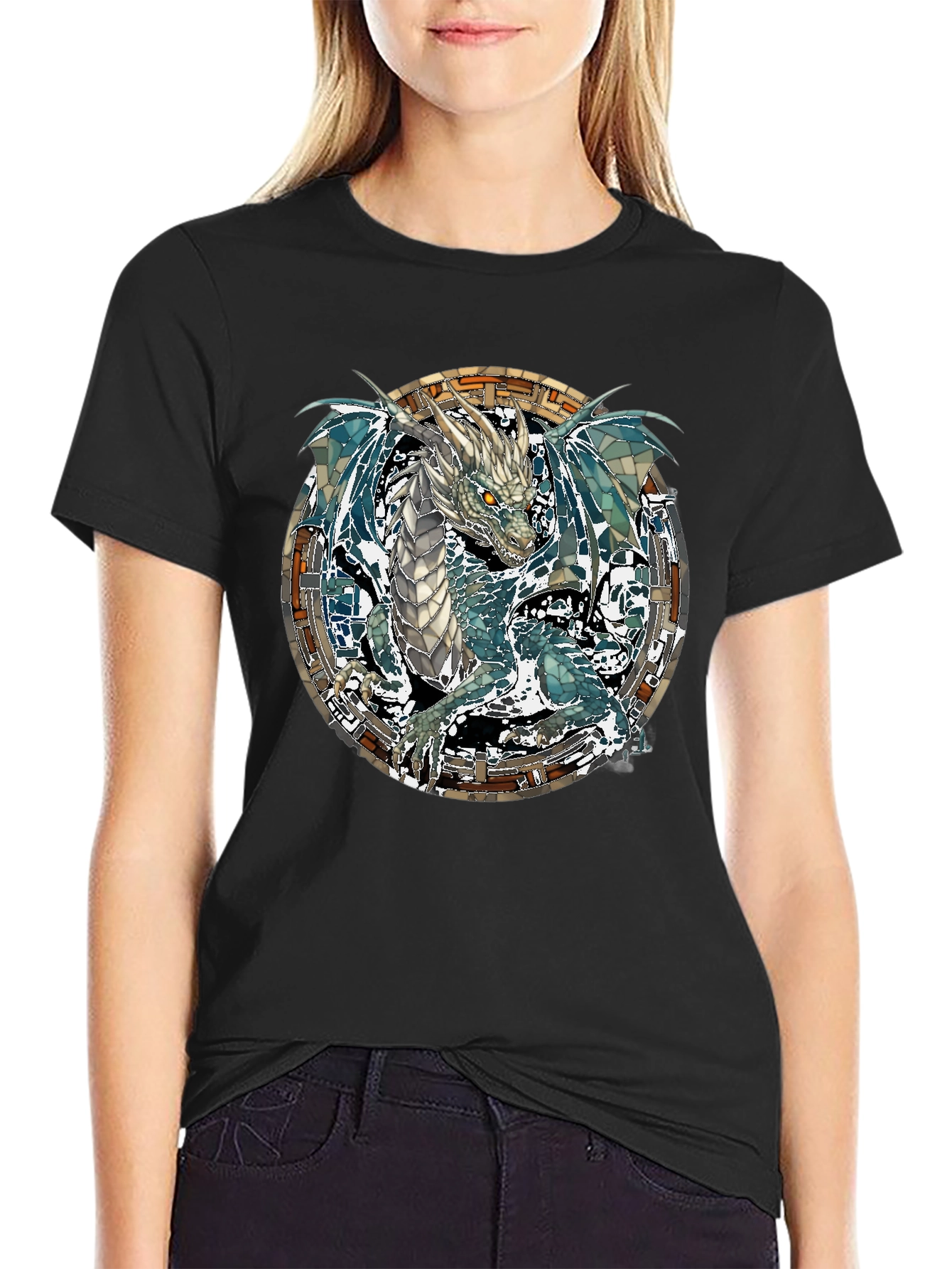Dragon Graphic Print T-Shirt