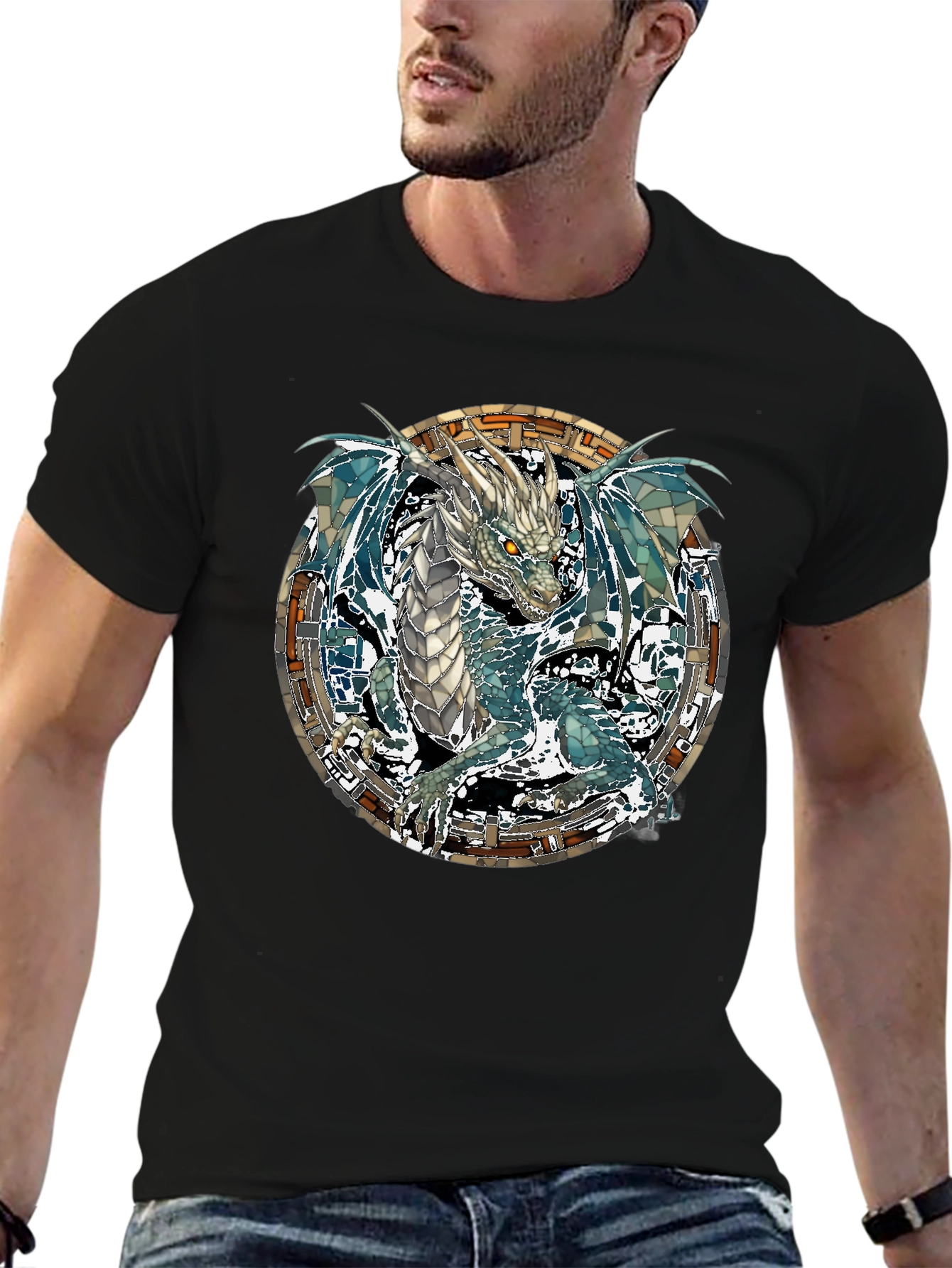 Dragon Graphic Print T-Shirt