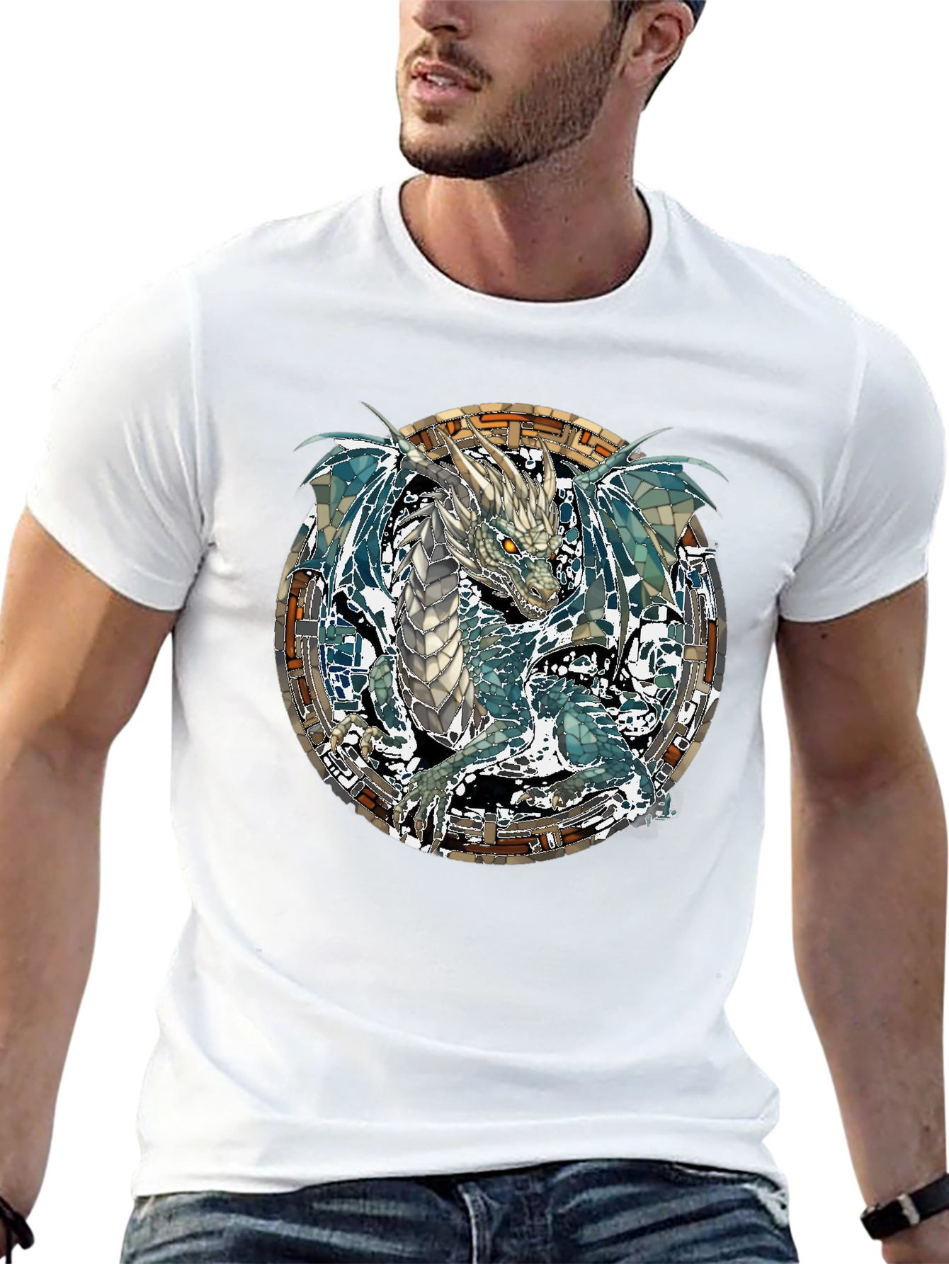 Dragon Graphic Print T-Shirt