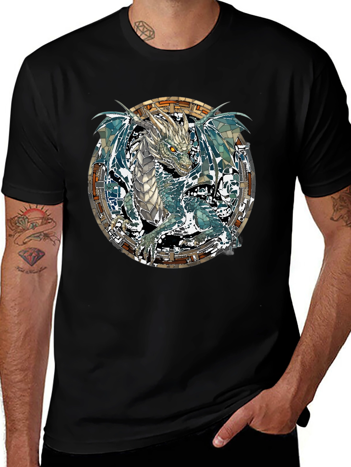 Dragon Graphic Print T-Shirt
