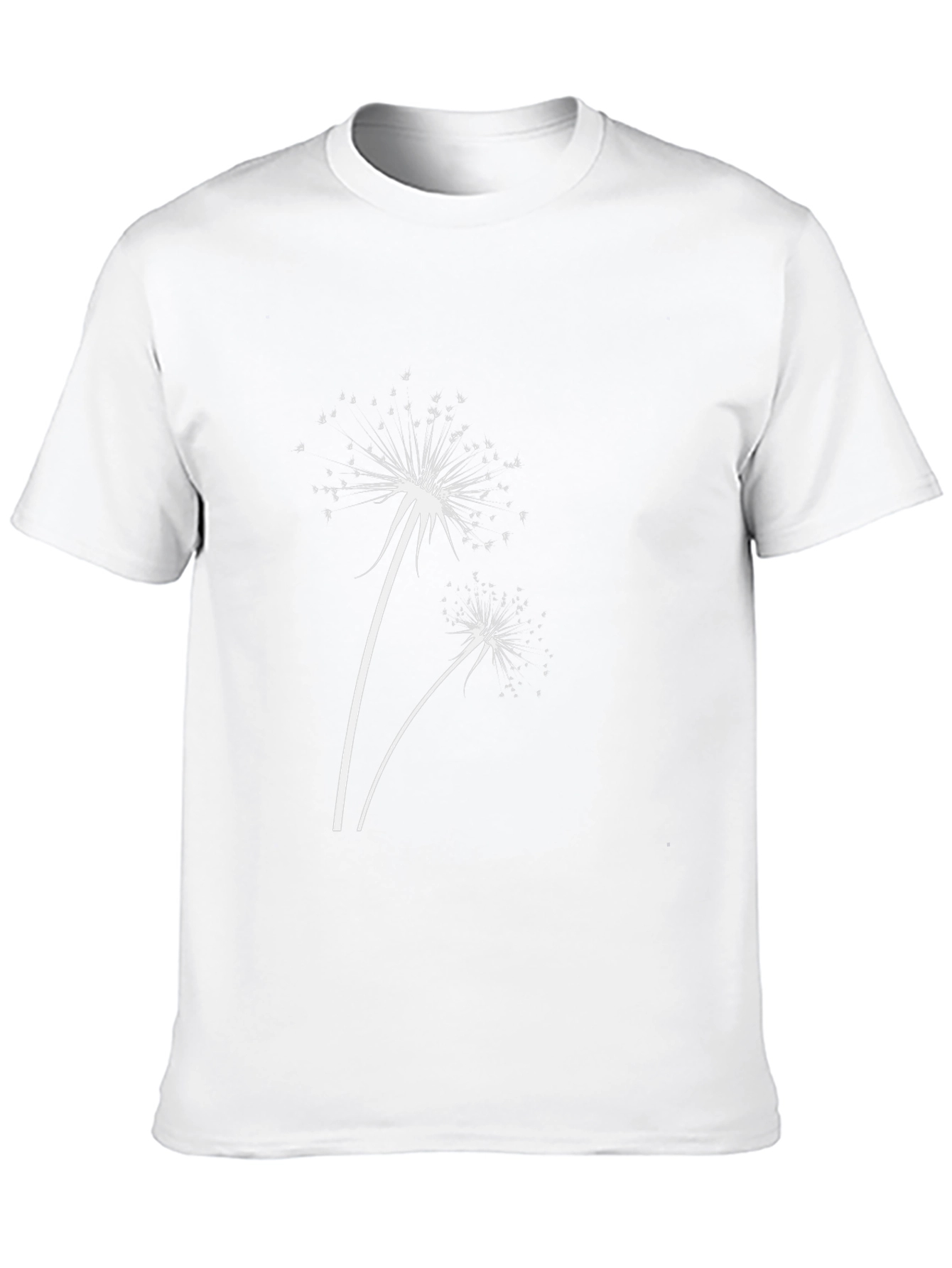 Dandelion Print Black T-Shirt - Stylish & Casual