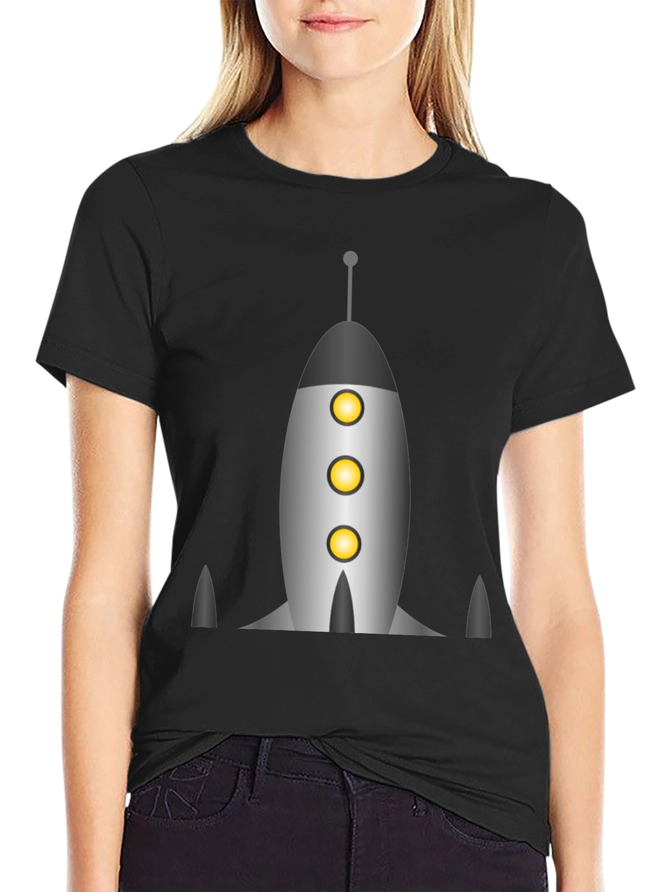 Retro Rocket Graphic Tee - Space Adventure Shirt