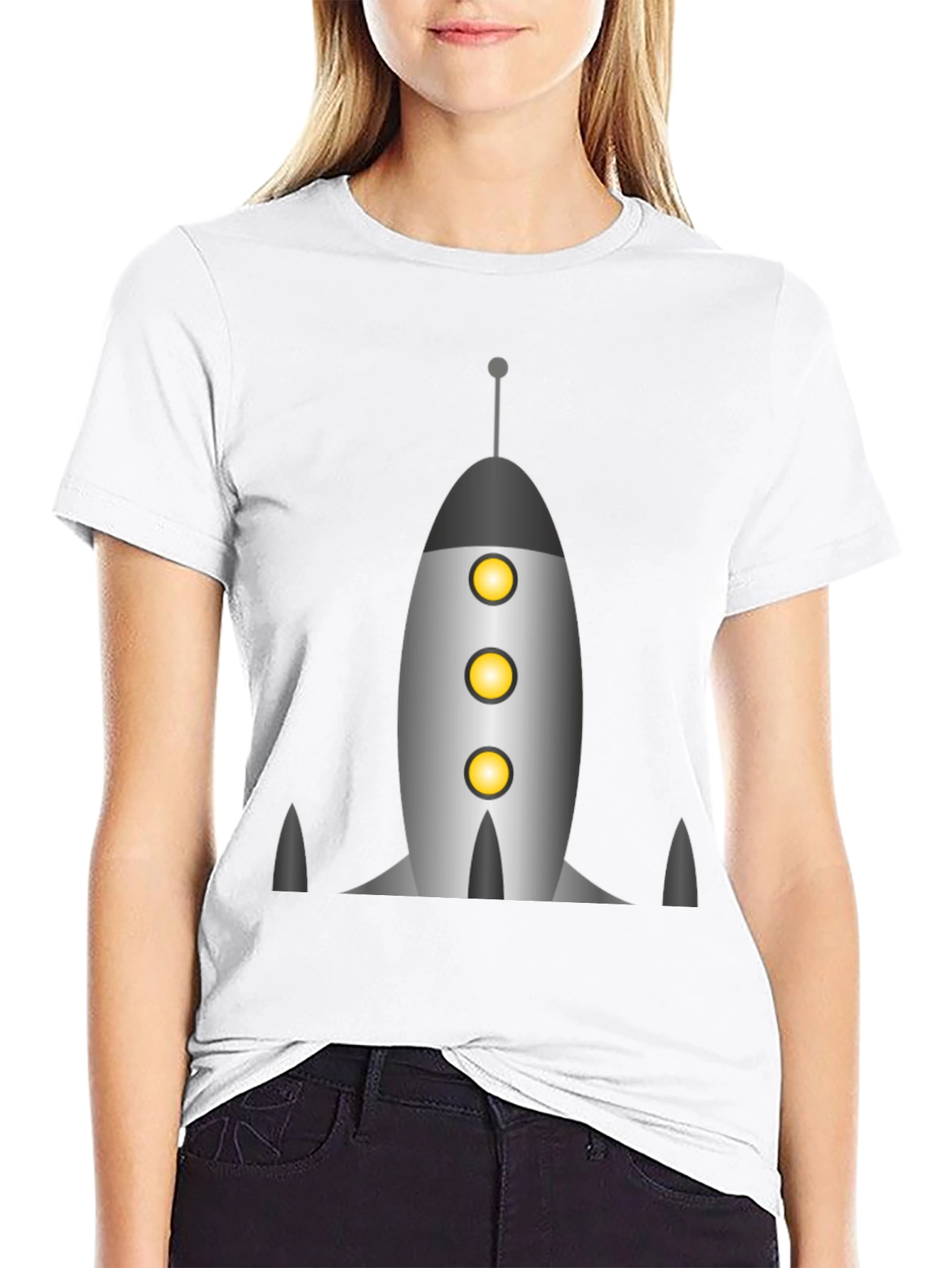 Retro Rocket Graphic Tee - Space Adventure Shirt