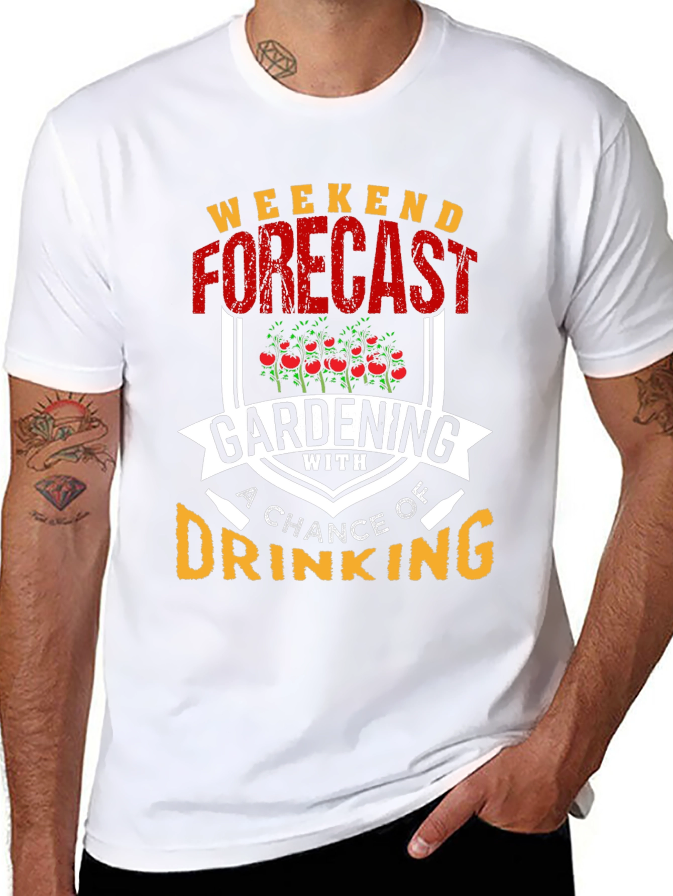 Gardening & Drinking T-Shirt: Weekend Forecast