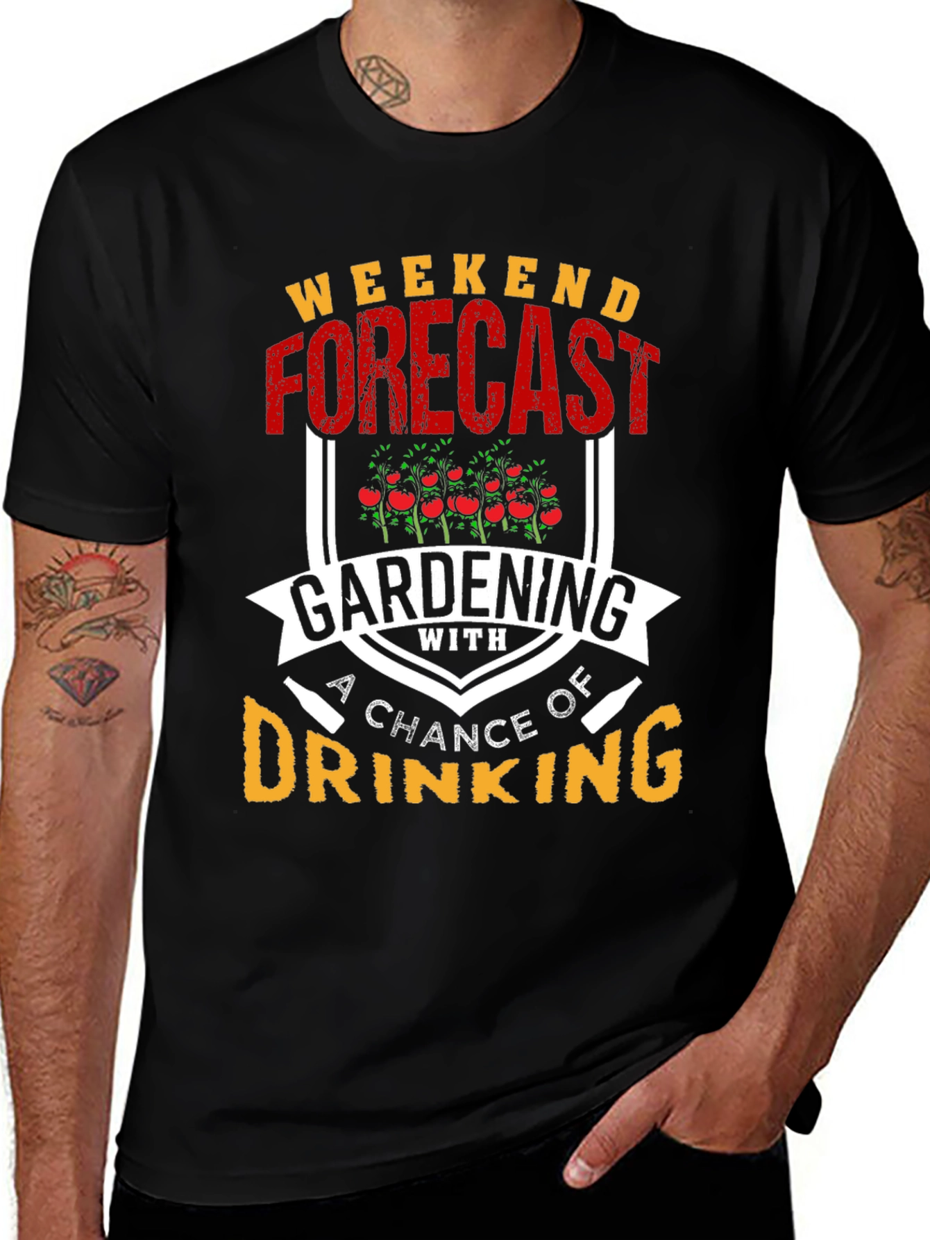 Gardening & Drinking T-Shirt: Weekend Forecast