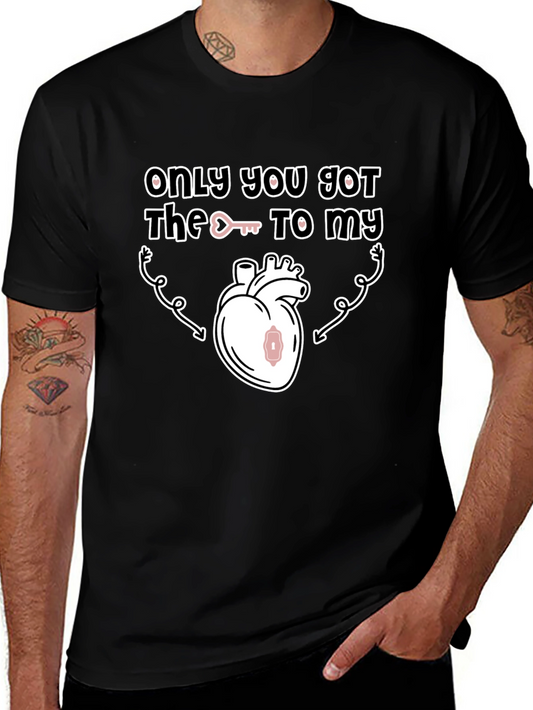 Heart Key T-Shirt - Only You Got The Key To My Heart