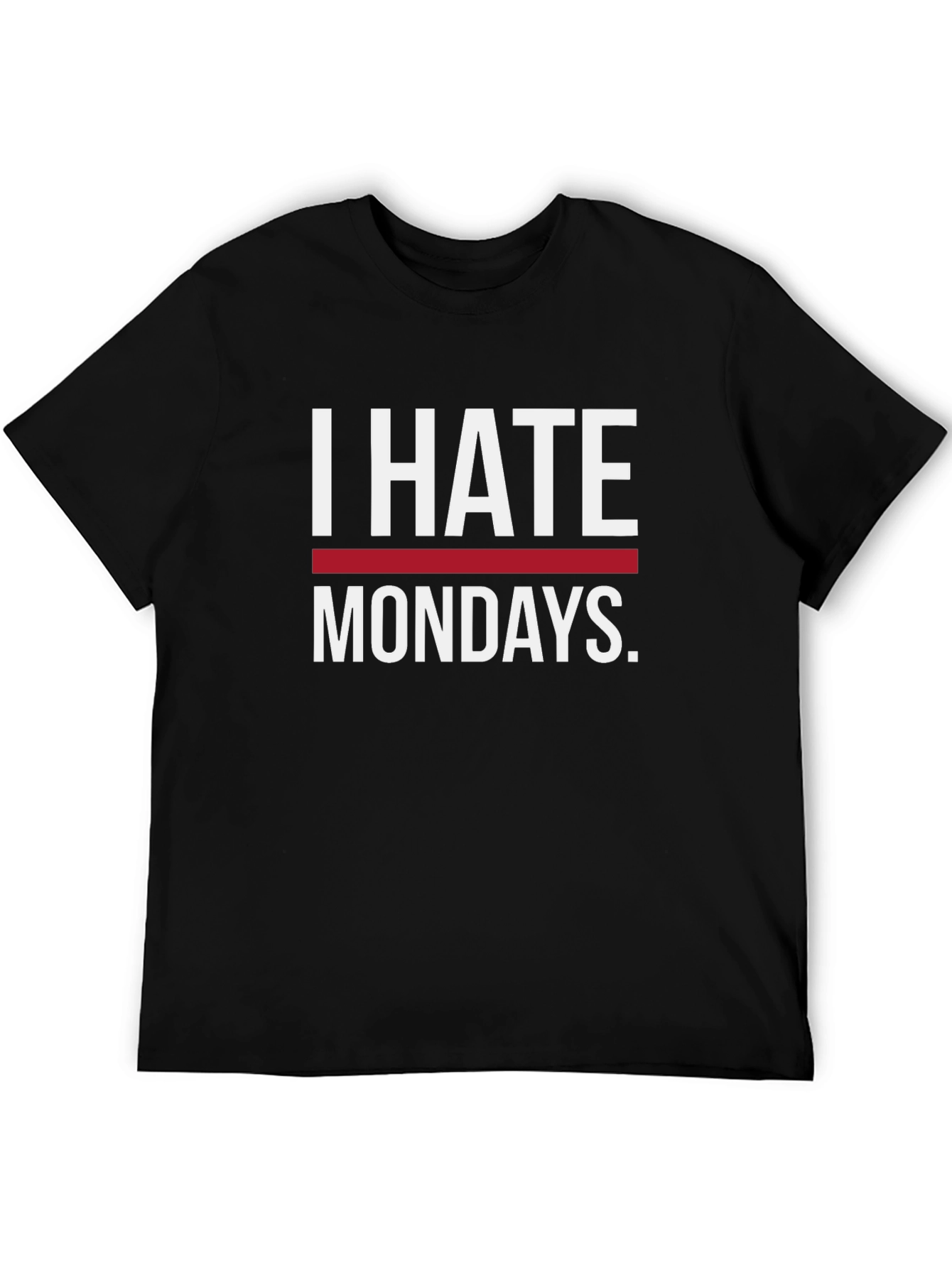 I Hate Mondays Graphic Tee - Black Casual T-Shirt