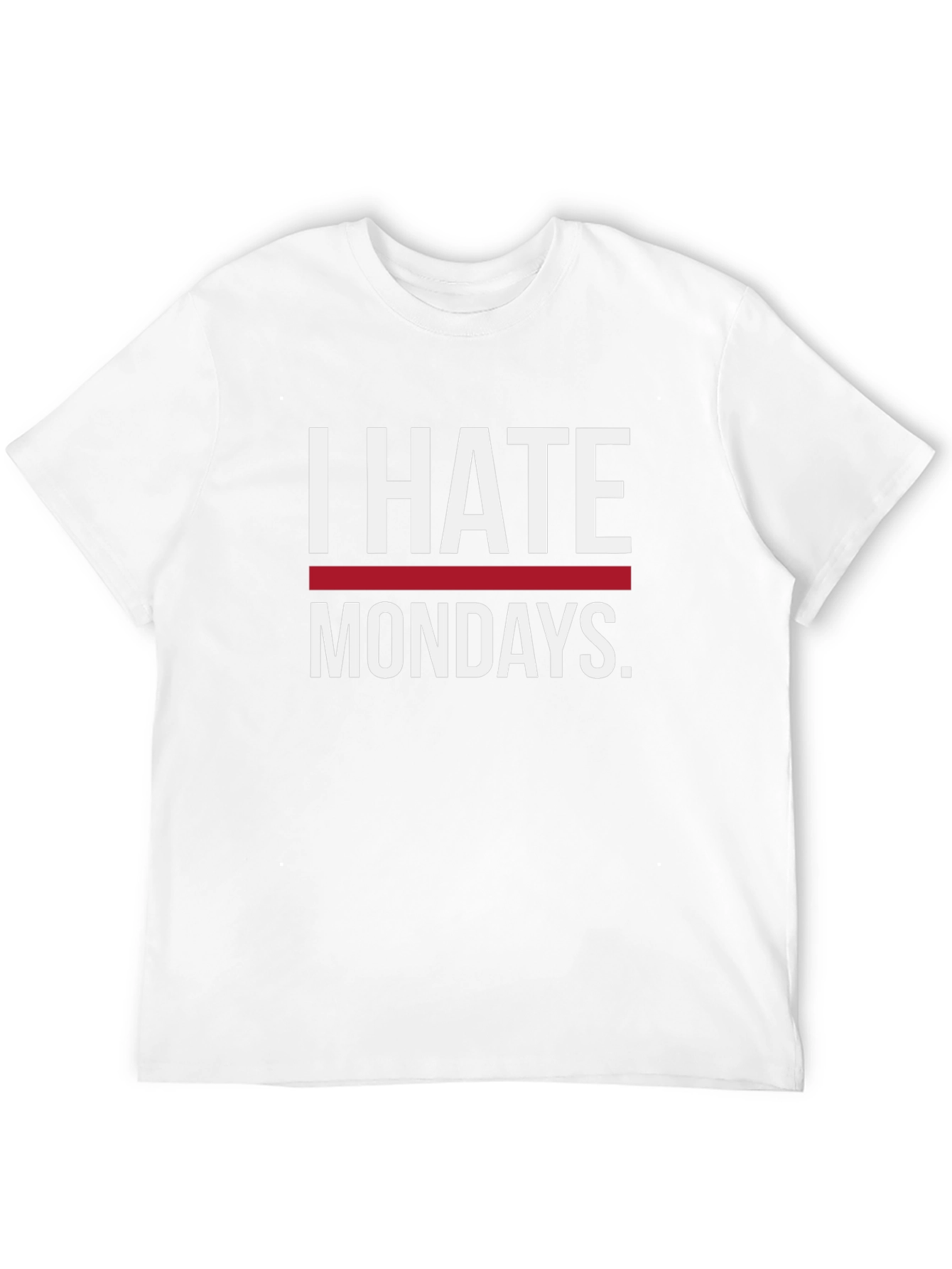 I Hate Mondays Graphic Tee - Black Casual T-Shirt