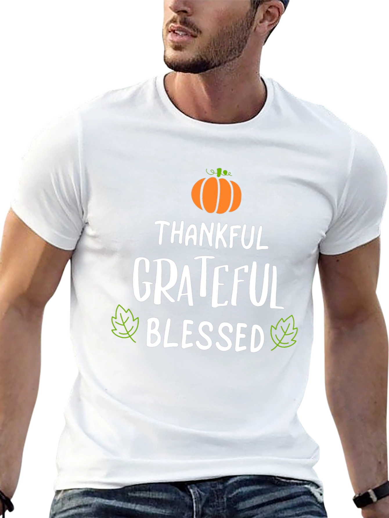 Thankful Grateful Blessed T-Shirt - Fall Apparel