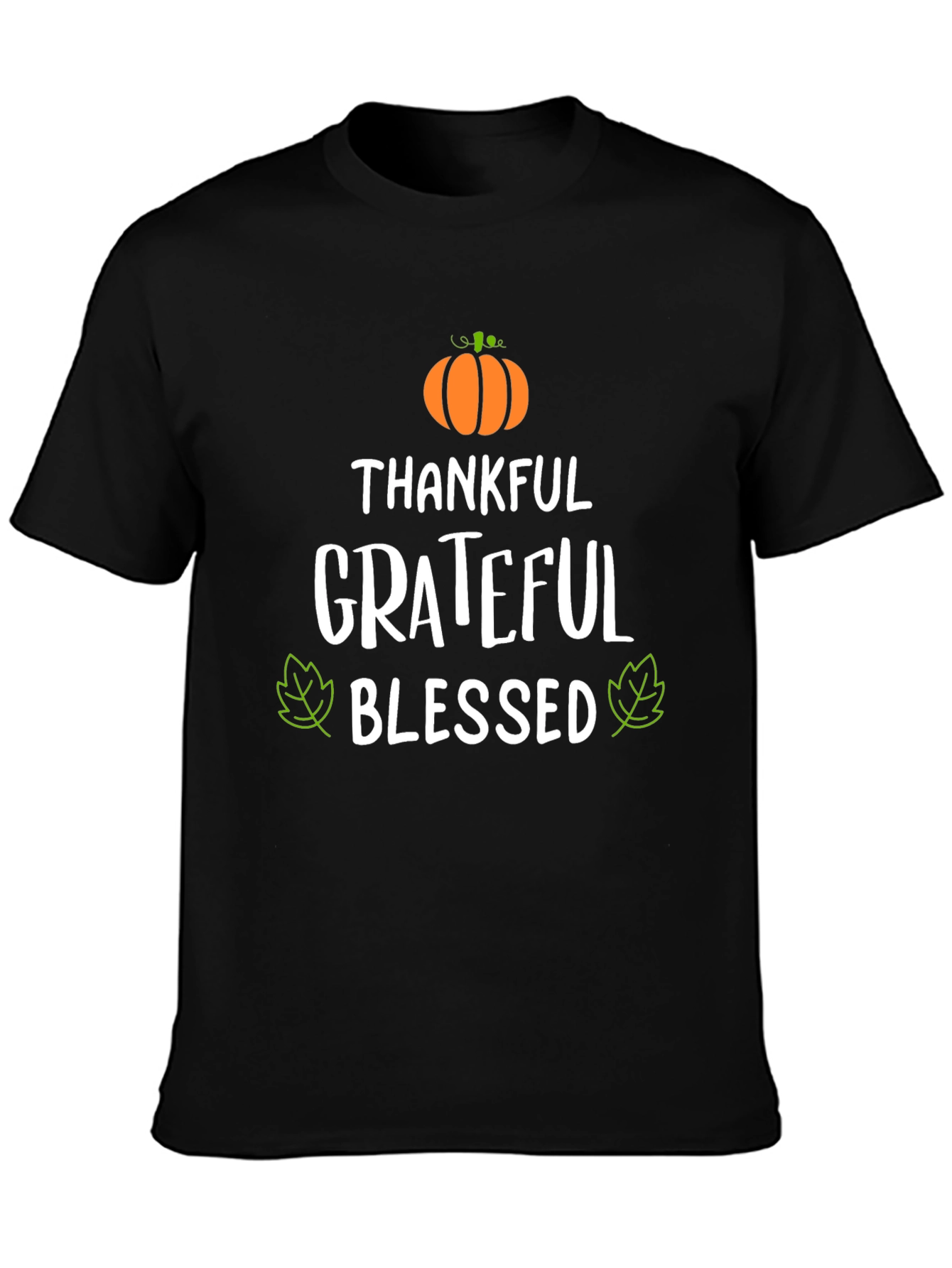 Thankful Grateful Blessed T-Shirt - Fall Apparel