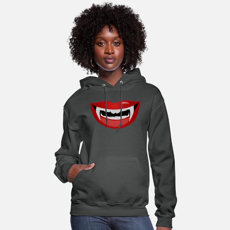 Vampire mouth with fangs and teeth