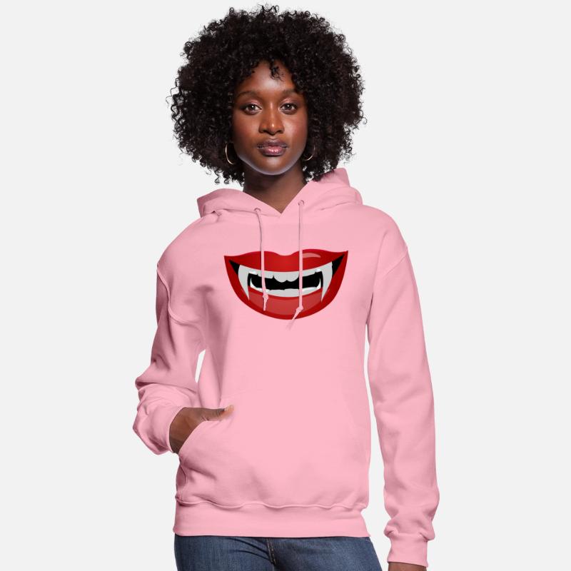 Vampire mouth with fangs and teeth