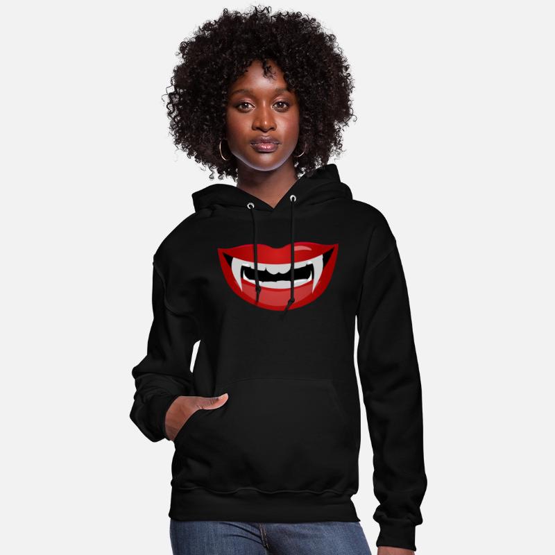 Vampire mouth with fangs and teeth