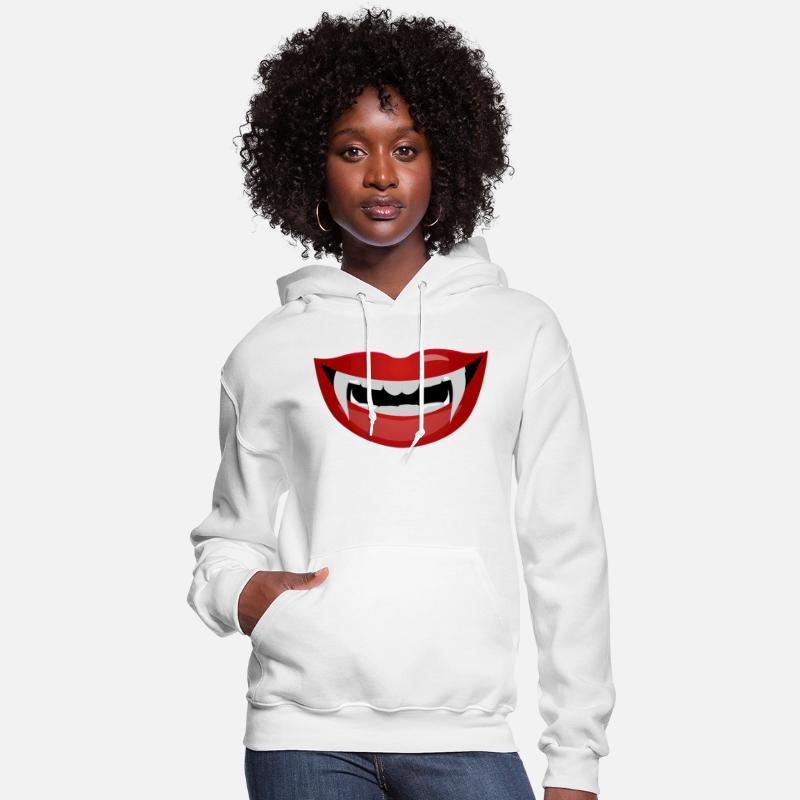 Vampire mouth with fangs and teeth