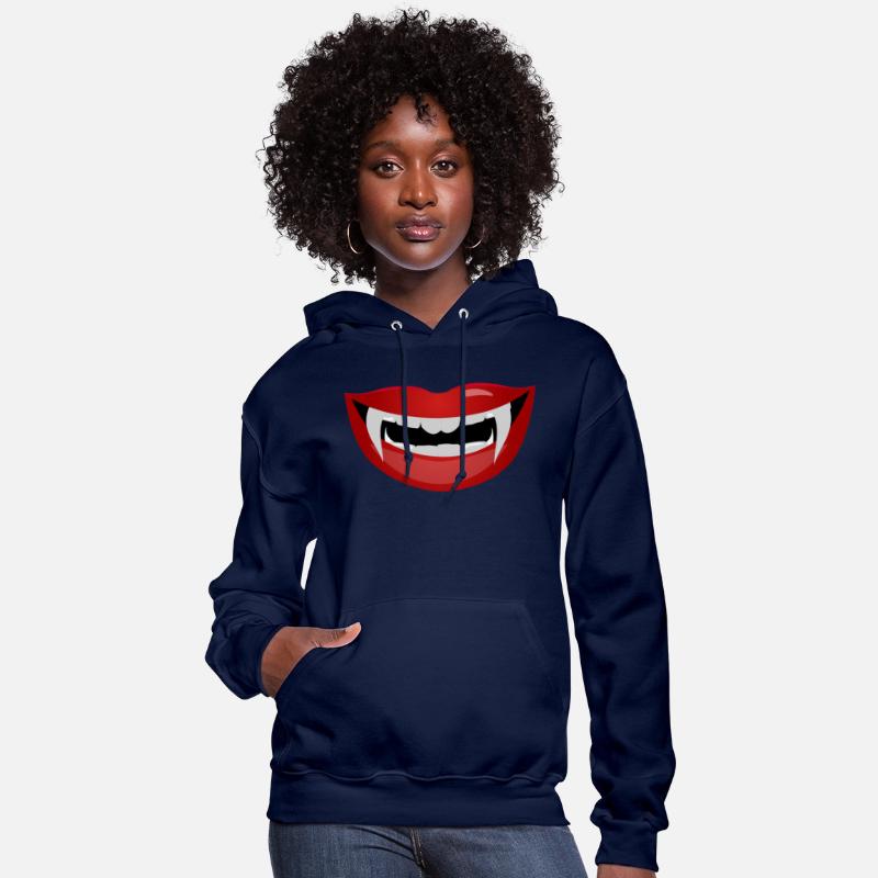 Vampire mouth with fangs and teeth