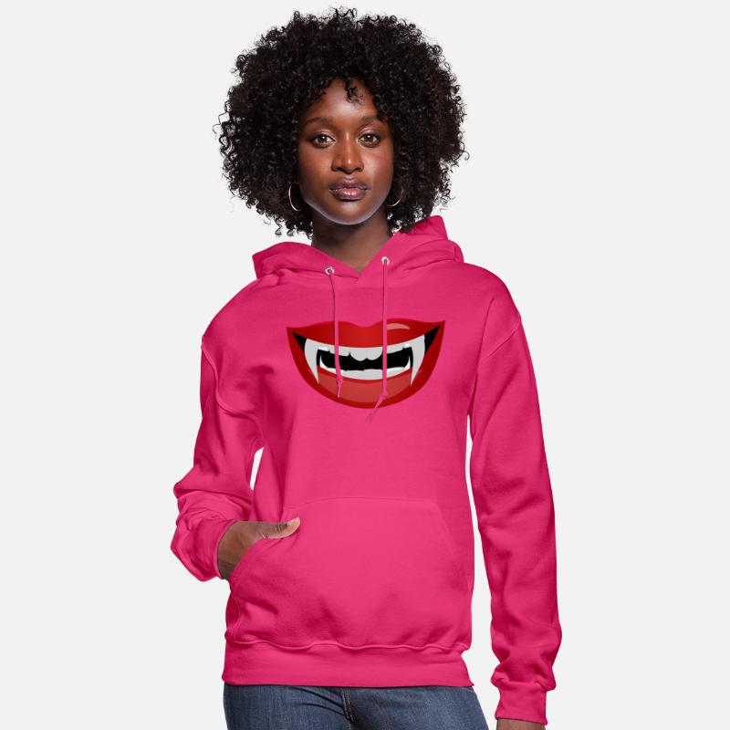 Vampire mouth with fangs and teeth