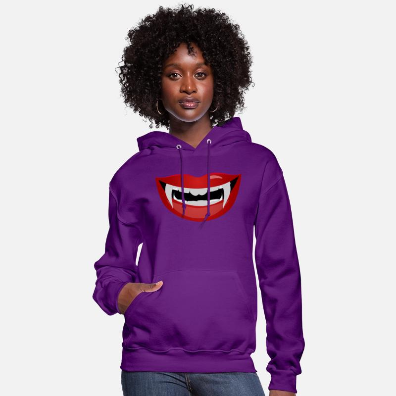 Vampire mouth with fangs and teeth