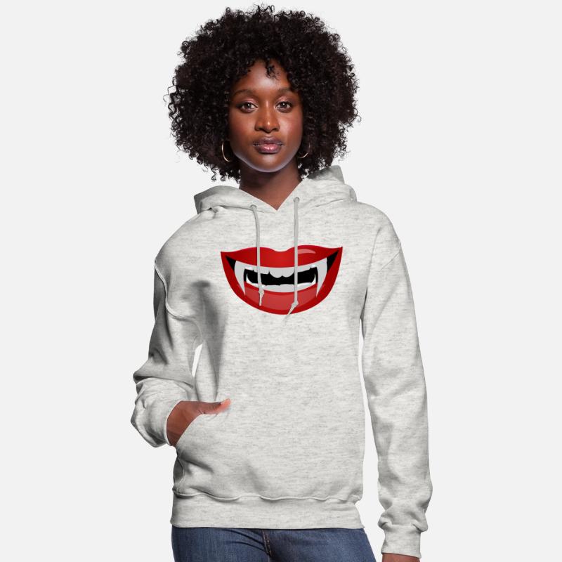 Vampire mouth with fangs and teeth