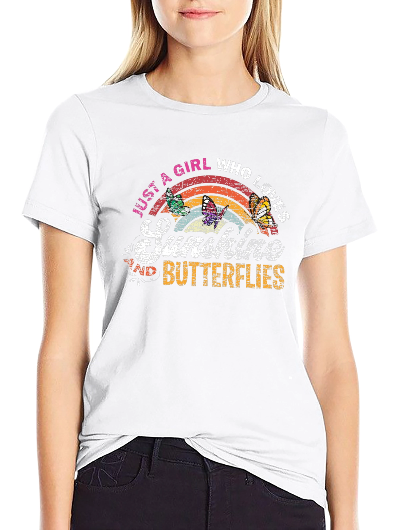 Sunshine and Butterflies Graphic T-Shirt