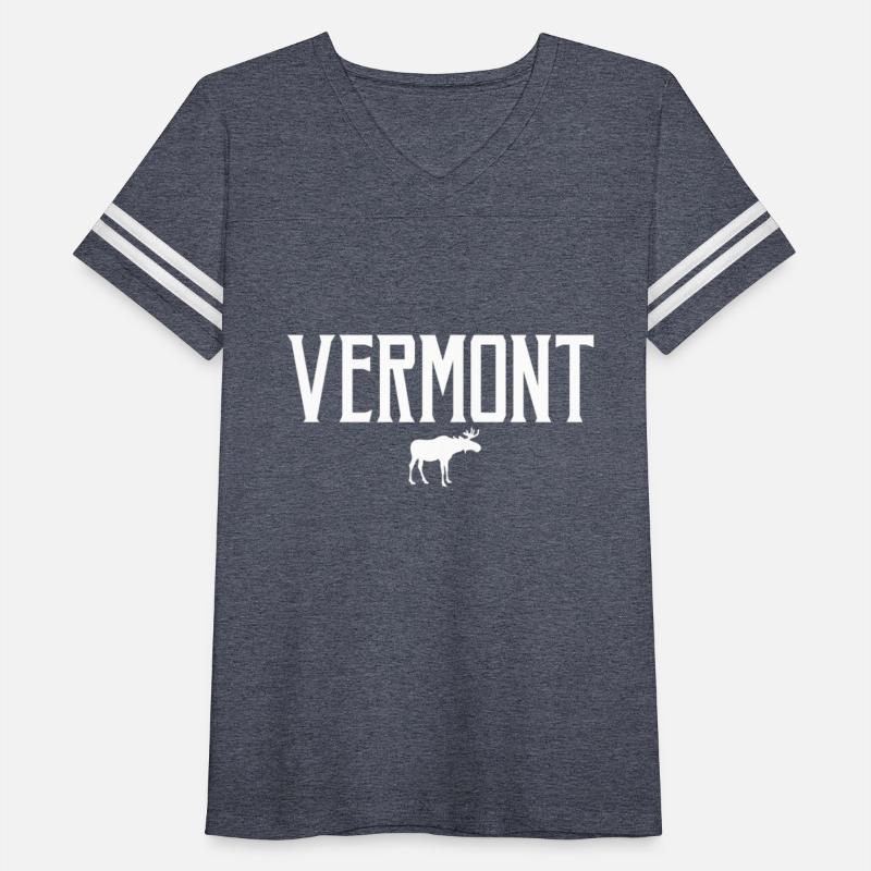Vermont Moose Text White Print